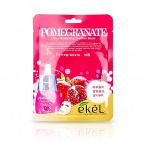 ekel pomegranate ultra hydrating essence mask auduma liftinga maska pret grumbām ar granātābola ekstraktu