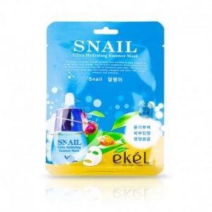 ekel snail ultra hydrating mask mitrinoša reģenerējoša auduma maska ar gliemežu mucīnu