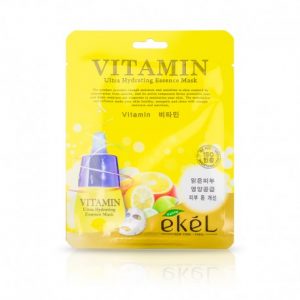 ekel ultra essence mask vitamin intensīvi atjaunojoša auduma maska ar c vitamīnu