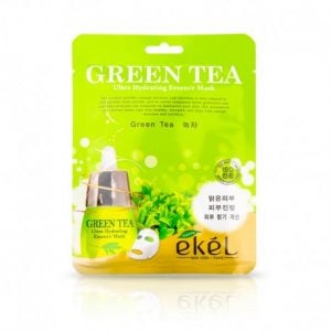 ekel ultra hydrating essence mask green tea mitrinoša tonizējoša auduma maska ar zaļās tējas ekstraktu